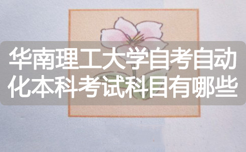 华南理工大学自考自动化本科考试科目有哪些?
